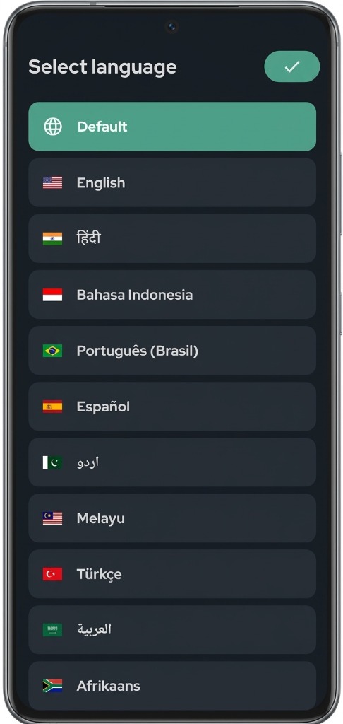 Seleccion de Idioma
